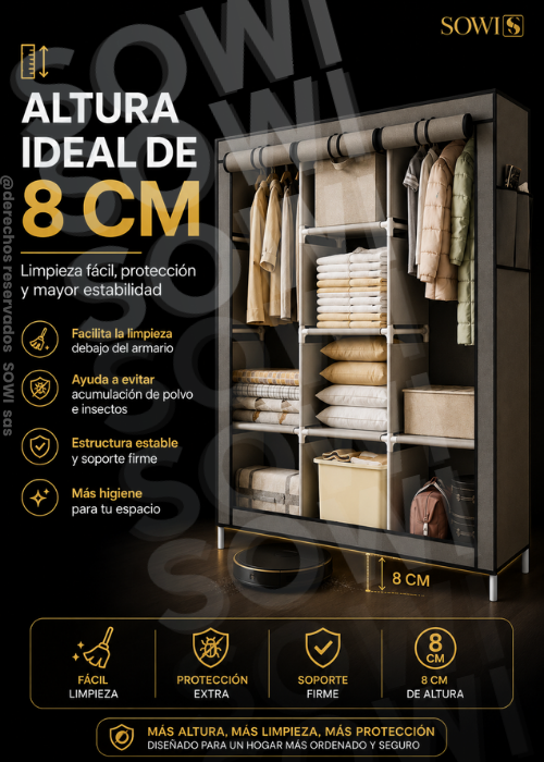 🏠COMBO ZAPATERO + CLOSET  DESARMABLE DE TELA🏠